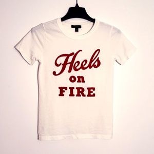 J. Crew Vintage Heels on Fire Tee